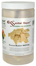 Essential Depot COCOA BUTTER CHIPS & CHUNKS - Unrefined - Organic - 1 lb - NO: Additives, Preservatives, Colorants, or Deodorizers - Unrefined - Safety Sealed HDPE Container with Screw Top Lid