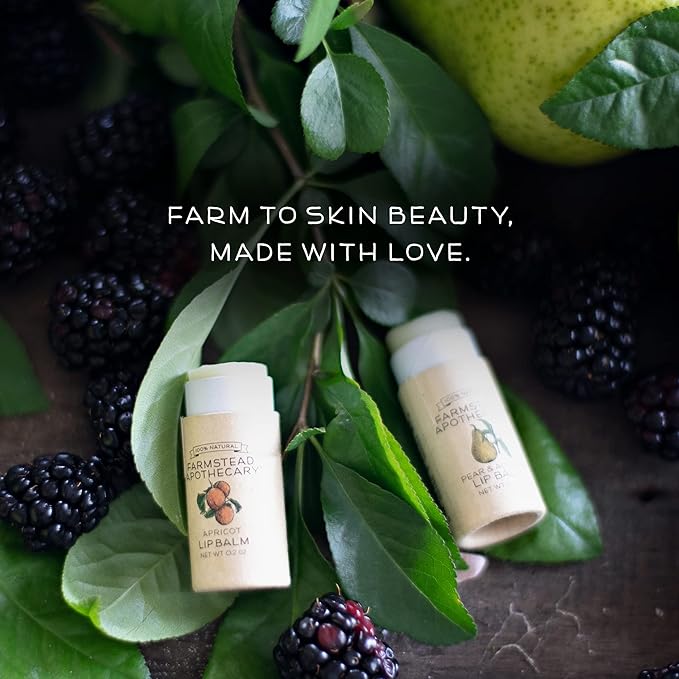 Farmstead Apothecary Lip Balm (Apricot, 2 Pack)