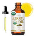 BodyJ4You Jojoba Oil for Face Skin - USDA Organic 100% Pure Cold Pressed - Facial Dermaplane Gua Sha Hair Growth Body Massage Nails Oil - Unrefined Carrier Hexane Free Natural - Base Carrier Wax