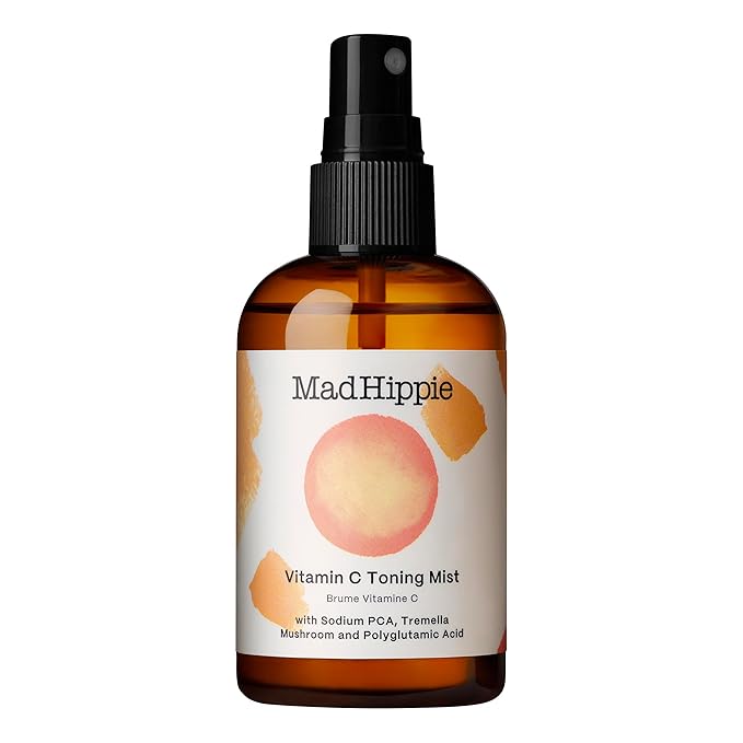 Mad Hippie Vitamin C Toning Mist – Skin-Brightening Toner for Face, Vitamin C Facial Mist Hydrating Spray, 4 Oz