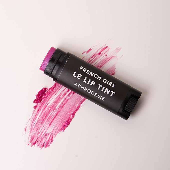 French Girl Le Lip Tint - Moisturizing & Hydrating Lip Balm for Sheer, Buildable Coverage & Shine, Clean Formula, Organic Ingredients, Vegan & Cruelty-Free - Aphrodesie