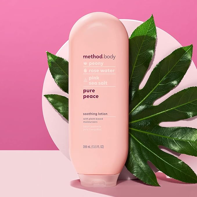 Method Daily Lotion, Pure Peace, Moisturizer for 24 Hours of Hydration, 13.5 Fl Oz (Pack of 1)