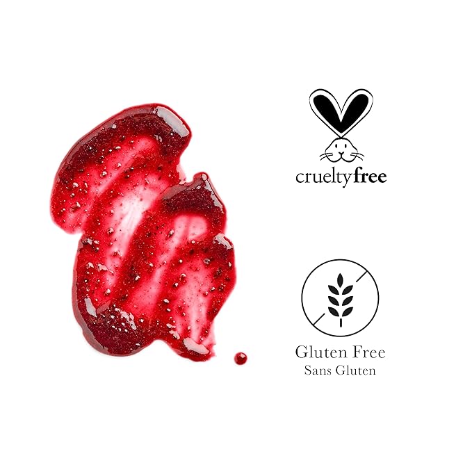 100% PURE Strawberry Brightening Facial Scrub Antioxidant-Rich for Radiant, Smooth Skin - Papaya & Pineapple Enzymes Natural Glow Exfoliator - Gentle Exfoliating Face Wash for Women & Men - 2 Fl oz