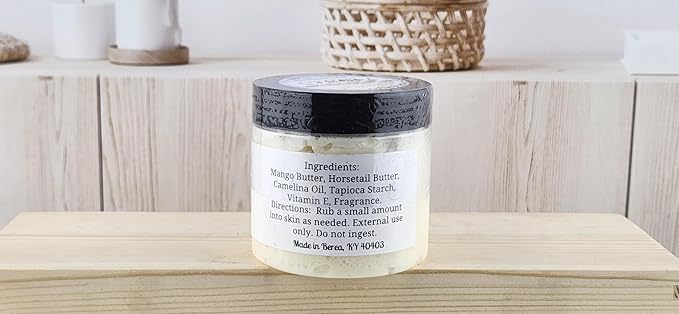 TSA Handmade Whipped Mango Love Body Butter Cream, Luxury Body Lotion for Dry Skin, Daily Moisturizing Shea Butter, Sunflower Oil, Mothers, Fathers, Women, Men, Teens, 4.5 oz Jar