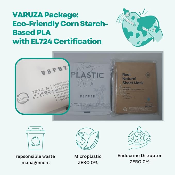Radiance Ginseng Sheet Masks - Hydrating Face Masks for Healthy and Strengthening Skin Barrier - Vegan, Cruelty Free Korean Face Mask