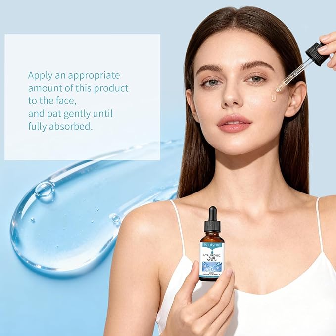 Pure Hyaluronic Acid Serum for Face, + Vitamin C & Betaine, Hydrating Brightening Facial Serum to Reduce Fine Lines, Anti-aging Treatment for Dry Skin & Wrinkles