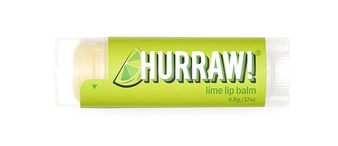 Hurraw! Lime Lip Balm: Organic, Certified Vegan, Cruelty and Gluten Free. Non-GMO, 100% Natural Ingredients. Bee, Shea, Soy and Palm Free. Made in USA