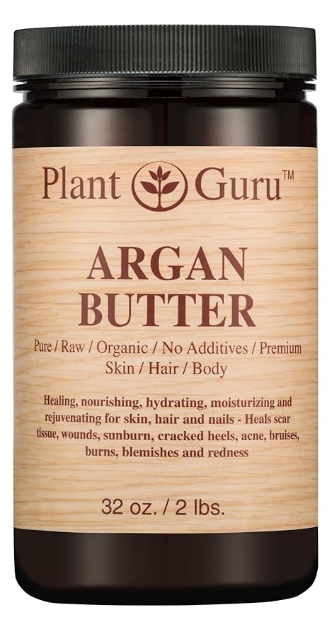 Argan Butter 32 oz. 100% Pure Raw Fresh Natural Cold Pressed. Skin Body and Hair Moisturizer, DIY Creams, Balms, Lotions, Soaps.