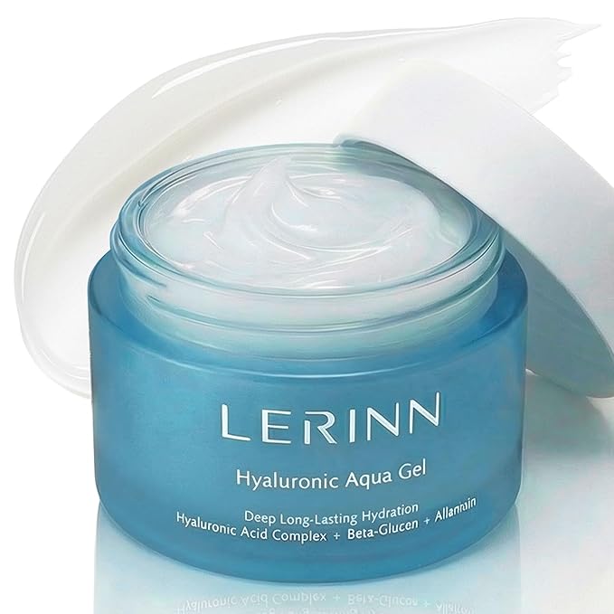 Hyaluronic Aqua Gel, Lightweight Oil-Free Face Moisturizer with Hyaluronic Acid for Deep Hydration, Fast-Absorbing Gel Cream, Fragrance-Free Lotion for Sensitive & All Skin Types (50 ml)