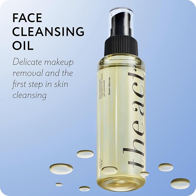 The Act Face Cleansing Oil – Hydrating Makeup Remover & Deep Pore Cleanser | Natural Oils with Grape Seed | Men & Women Cleansing Facial Wash for All Skin Types, Vegan & Cruelty Free | 3.72 fl oz