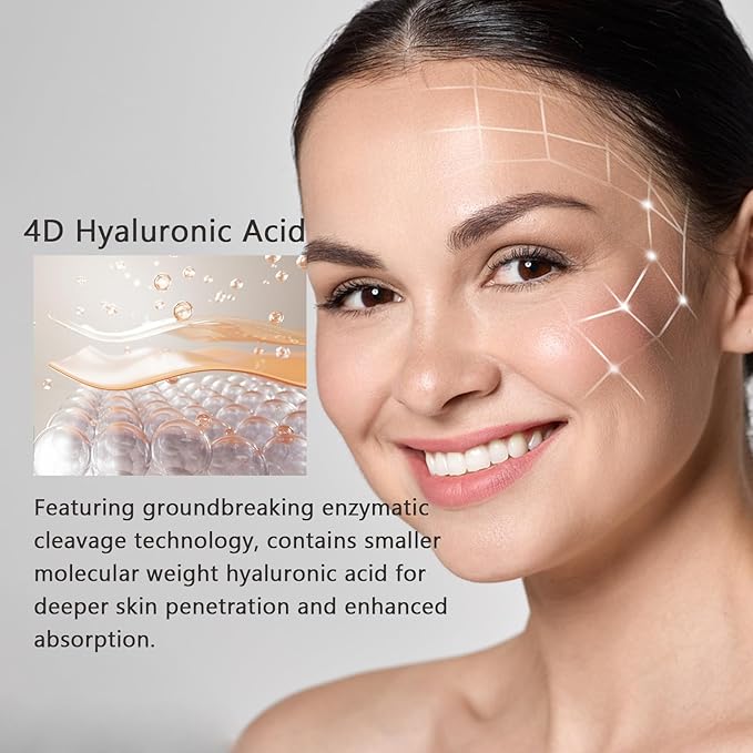3% Hyaluronic Acid Serum for Face with 4D Pure Hyaluronic Acid Serum, Anti-Aging Stem Cell Serums Skin Hydration for Dry & Sensitive Skin Barrier Repair Single-Use Vials 30Pcs