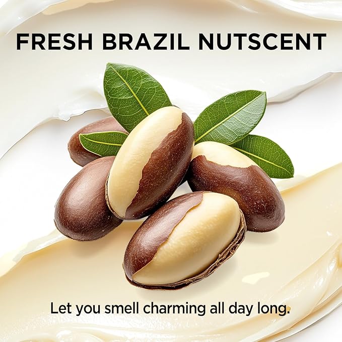 Brazil Nut Whipped Body Butter, Whipped Body Butter for Women, Body Moisturizer for Dry Skin, Gentle Hydration with Long Lasting Moisture-3.4 floz+6.8 floz