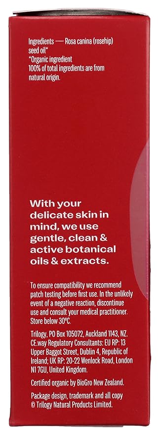 Trilogy TRR-ROS-U-TRO20 Certified Organic Rosehip Oil 20ml/0.67 Ounce