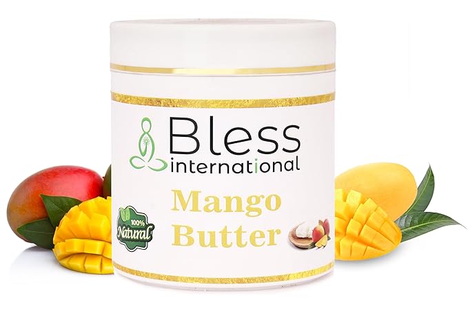 Organic Raw Mango Butter 100% Pure,Natural & Unrefined| Skin Moisturizer For Face, Body & Hair| 1 LBS/450 GM Ivory / White Grade A | DIY Creams, Balms, Lotions, Soaps| Softens Dry & Tough Skin