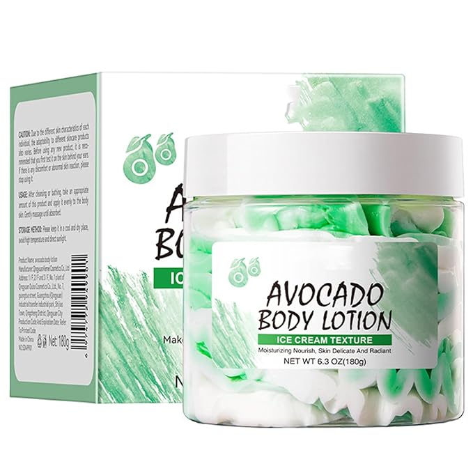 Plant-Based Body Lotion 180g – Light Scent, Non-Greasy Feel, Smooth Application for Daily Care Avocado One Size