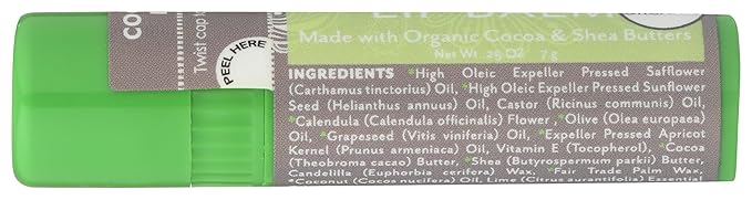 Soothing Touch Lip Balm, Organic Coconut Lime, .25 Ounce