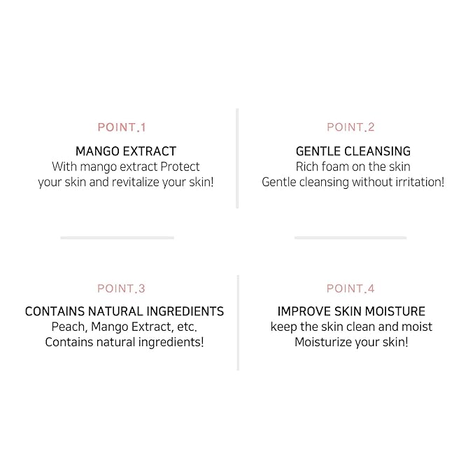 LEBELAGE Korean Peach&Apple&Mango Facial Cleanser 3.38 oz | Cleansing Foam Face Wash | Low pH Gentle Hydrating Daily Facial Cleanser Sensitive Skin | Deep Cleansing Foaming Cleanser, Pore Care