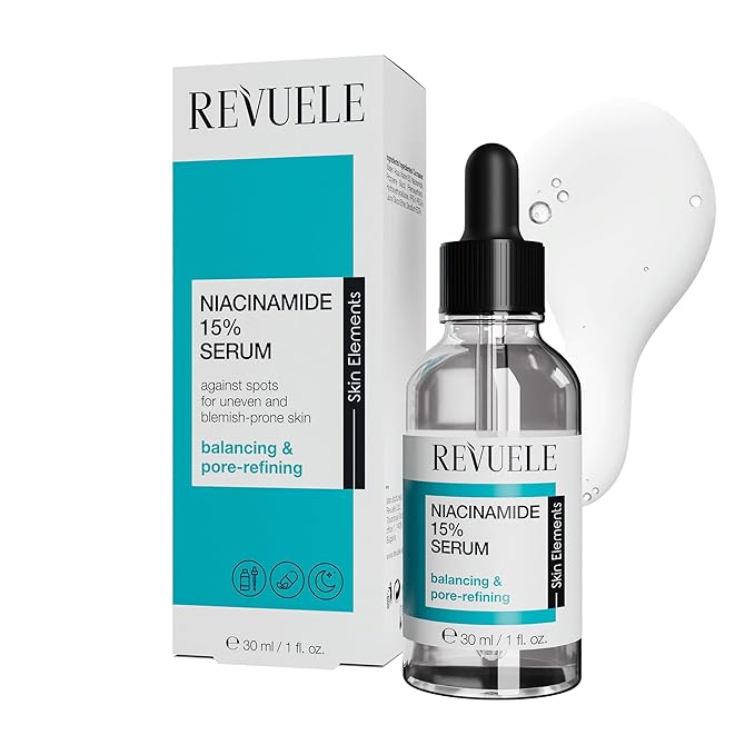 REVUELE Niacinamide 15% Serum – 30ml – High-Potency Skin Clarifying & Sebum-Regulating Face Serum – Vegan & Dermatologically Tested 1 fl.oz