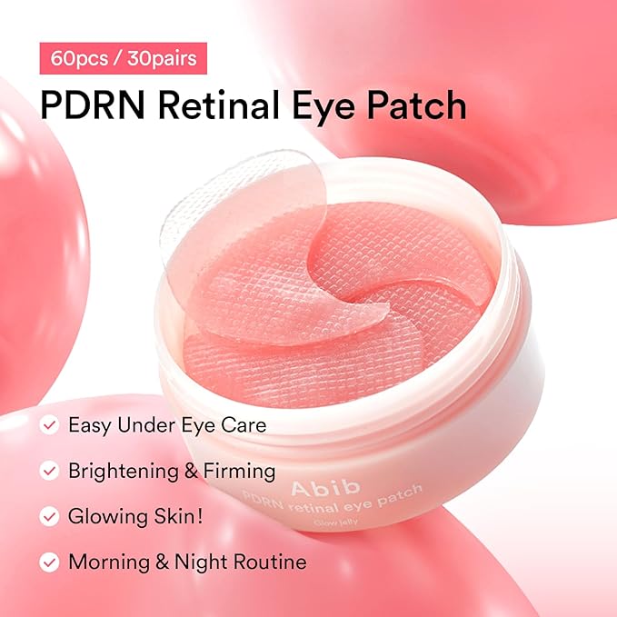 Abib Pink Me Up Pdrn 3 Step Glow Kit | Overnight Firming Jelly Mask, PDRN Retinal Eye patches, PDRN Lip Mask | Korean Skincare Set for Glass Skin, Gifts for Women