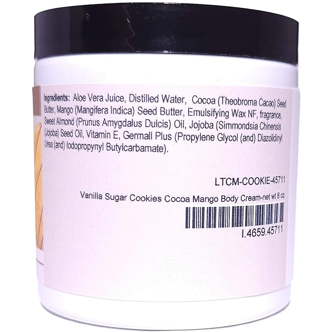 Blossom to Bath Vanilla Sugar Cookies Cocoa Mango Body Cream (8 Ounce) - Signature Fragrance - Feels Like A Lotion And Works Like A Butter with a Mouth Watering Bakery Scent