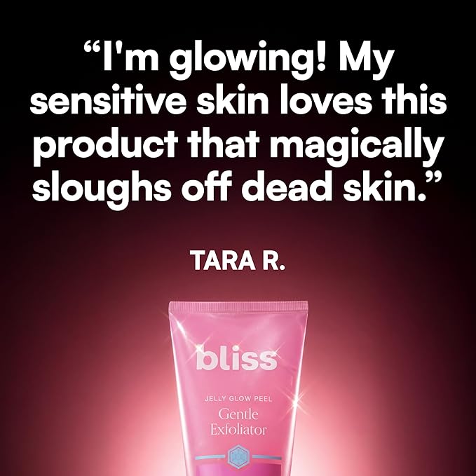 Bliss Jelly Glow Peel™ Gentle Non-Abrasive Cleanser and Exfoliator With Fruit Enzymes - 4 Oz - Nourishes and Hydrates Skin - Clean - Vegan & Cruelty Free