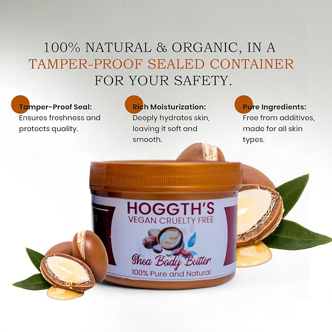 Natural Organic Moisturizers- 100% Pure Grade-A African Shea Body Butter- Suitable for Whipping, DIY Skin Care & Self Care - For Face,Body and Hair.