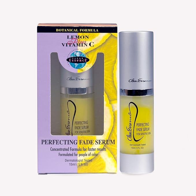 Clear Essence Lemon Plus Vitamin C Serum for Face 0.5oz – Hydroquinone-Free Brightening Serum, Dark Spot Corrector, Skin Lightening for Hyperpigmentation, Even Skin Tone & Glowing Complexion