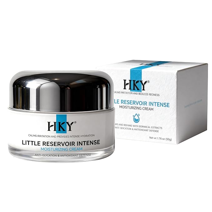 HKY Little Reservoir Intense Moisturizing Cream - Anti-Glycation Face Moisturizer with Tremella & Panthenol - Botanical Barrier Repair for Dry, Sensitive Skin - Lightweight Hydration
