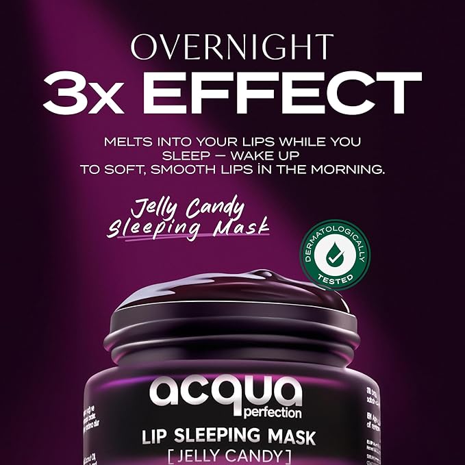Intensive Overnight Lip Sleeping Mask – Korean Skin Care Lip Hydration Treatment & Anti Aging Moisturizer for Severely Dry Lips – Nighttime Lip Balm with Vitamin C, Murumuru & Shea Butter