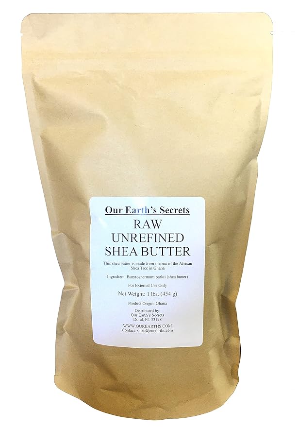Our Earth's Secrets Ivory Raw Unrefined Shea Butter Top Grade, 1 Pound