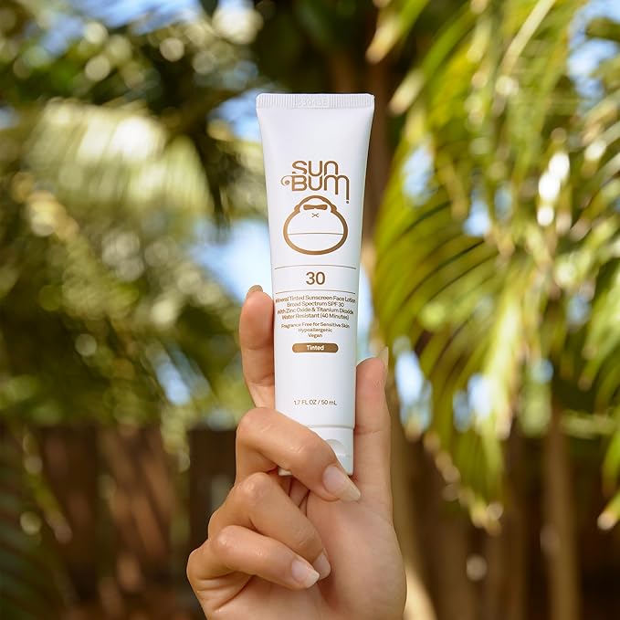 Sun Bum Mineral SPF 30 Tinted Face Sunscreen-Matte Primer-Broad Spectrum Moisturizing Sunscreen with Vitamin E-Hawaii 104 Act Compliant (Without Octinoxate&Oxybenzone)-Travel Size 1.7 oz,(Pack of 2)