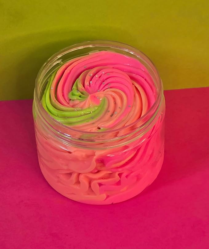 Rainbow Sherbet Whipped Body Butter. Handmade Shea & Mango Butter Body Frosting. All Natural Non Greasy Body Moisturizer (8 oz)