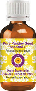dève herbes Parsley Seed Essential Oil (Petroselinum crispum) Pure | Non-Sticky | Non-Greasy | Lightweight | Men & Women | All Skin Types | Steam Distilled 50ml (1.69 oz)