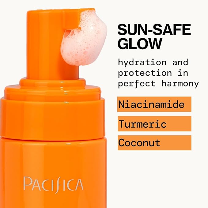 Pacifica Facial Sunscreen - Sun Dreams Illuminating SPF 30 Foam Broad Spectrum Every Day Face Lotion UVA/UVB Protection (Pack of 2)
