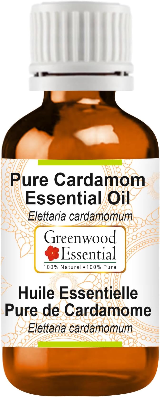 Greenwood Essential Cardamom Essential Oil (Elettaria cardamomum) Pure | Non-Sticky | Non-Greasy | Lightweight | Men & Women | All Skin Types | Steam Distilled 5ml (0.16 oz)