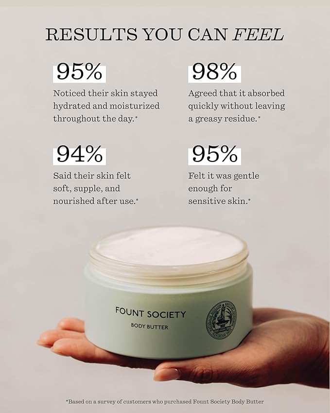 Body Butter - 3.3 fl oz Nutrient-Dense Hydrating Body Butter with Sea Fennel & Shea Butter - Lightweight, Fast-Absorbing, Fragrance-Free - Vegan & Cruelty-Free