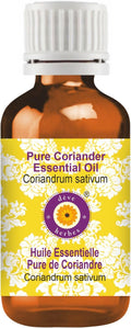dève herbes Coriander Essential Oil (Coriandrum sativum) Pure | Non-Sticky | Non-Greasy | Lightweight | Men & Women | All Skin Types | Steam Distilled 10ml (0.33 oz)