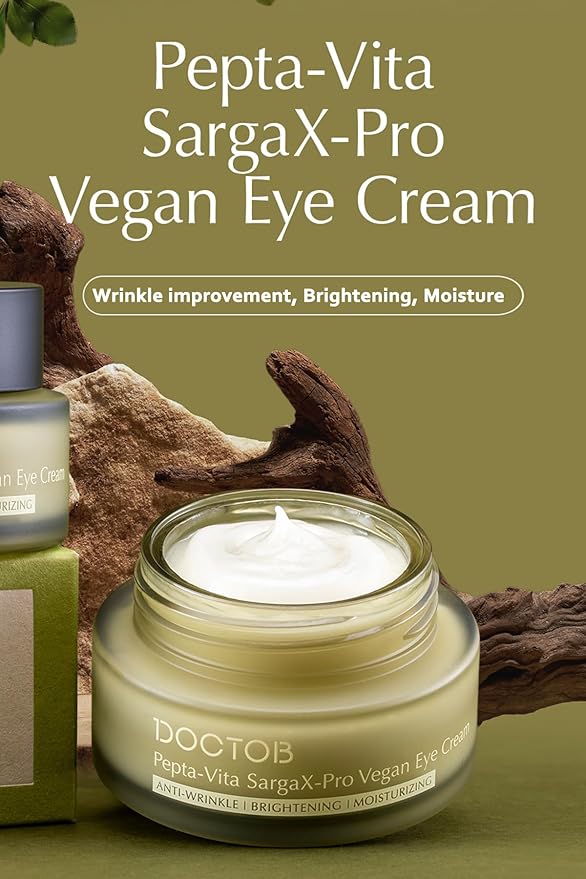 TheMogan DOCTOB Pepta-Vita SargaX-Pro Vegan Eye Cream Revitalize, Anti-Aging, Reduce Deep Wrinkle, Firming, Dark Cricle, 12 Hyaluronic Acid + 6 Peptide + Adenosine 1.1oz