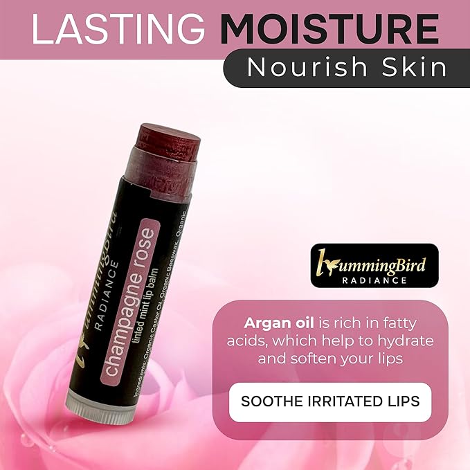 Natural and Organic Tinted Lip Balm Champagne Rose