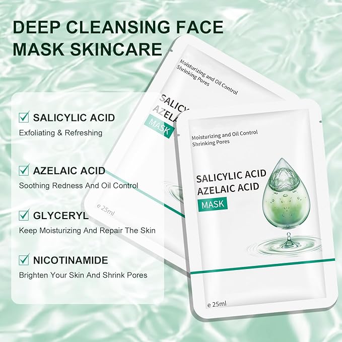 Facial Masks Skincare for Women,Moisturize Face Mask Sheet for Girl,Hydrating Face Mask for All Skin Types,Dry Skin & Sensitive Skin (10-Packs)