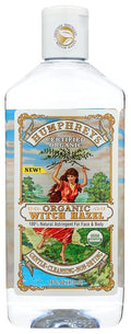 Humphrey's Humphreys Organic Witch Hazel Natural Astringent for Face & Body, 16 Oz