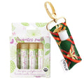 Nature's Silk Lip Balm, Organic (4-pack with Gold Reindeer Keychain)