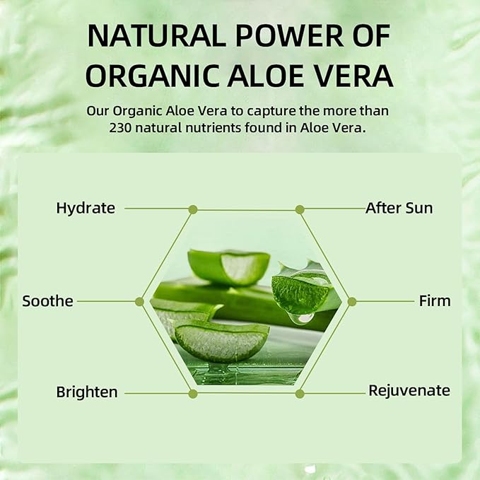 Grospe Aloe Vera Moisturizer Facial Cream,Facial Cream With 98% Organic Aloe Vera,Anti Wrinkle Face Moisturize Cream,For Dry Skin,Acne Scars,Soft,Moisturizing,And Delicate Skin