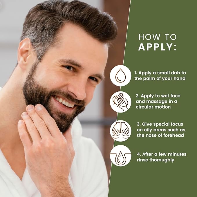 MGA Vegan Face Scrub - Scruff Rescue Face Scrub, Daily Exfoliator & Wash for Deep Cleaning | Prevents Blackheads & Ingrown Hairs | pH Balanced Walnut Shell Microdermabrasion | 5.5 oz