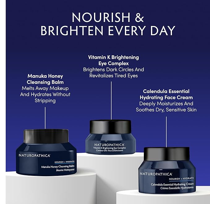 Naturopathica Vitamin K Brightening Eye Complex, Daily Eye Cream for Dark Circles and Puffy Eyes, Under Eye Cream to Help Firm and Revitalize Tired Eyes, 0.5 fl oz