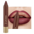Matte Lipstick Lip Crayon, Berry Wine Long Lasting Lip Stick, Waterproof Velvet Lip Liner Pencil for Women, 24 Hour Neutral Lipstick, B05