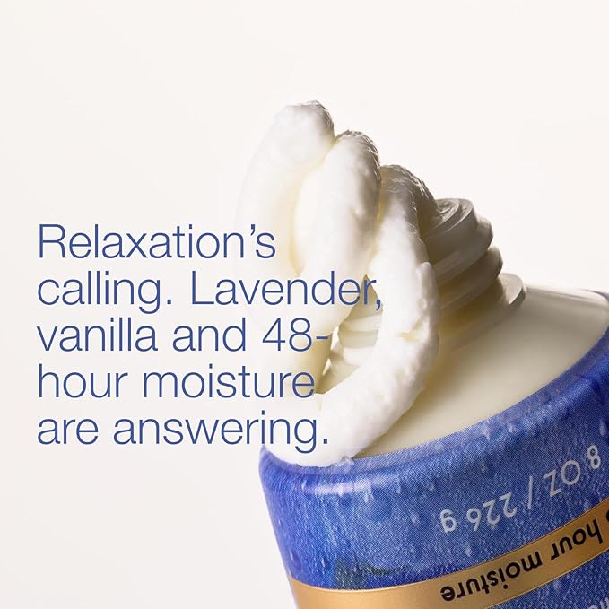 Bath & Body Works Lavender Vanilla Aromatherapy Body Cream, Ultimate Hydration Moisturizer with Shea Butter & Hyaluronic Acid for Dry Skin, 8 fl oz - 1 Pack