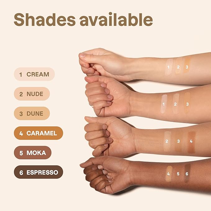 ATTITUDE Oceanly Light Coverage Face Tinted Oil Stick, EWG Verified, Titanium Dioxide-Free, Vegan & Cruelty-Free Tinted Moisturizer, Plastic-Free, Dune, 0.42 Ounces