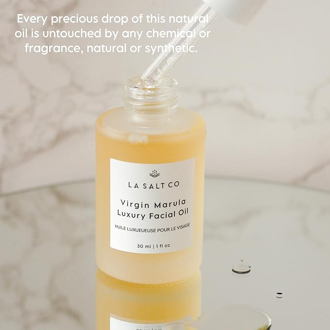 LA SALT CO Virgin Marula Face Oil Moisturizer, Reduces Appearance of Fine Lines and Wrinkles, Fast Absorbing, Natural Cold Pressed, Rich in Antioxidants and Omegas 6 and 9, 1 Ounce