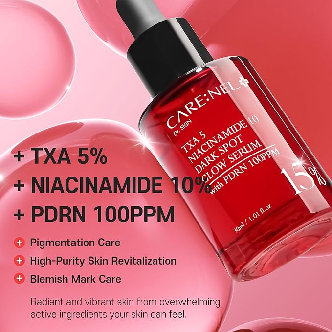 PDRN Serum TXA 5% Niacinamide 10% Pink – Korean Skincare Dark Spot, Hyaluronic Acid, Vitamin B5, Panthenol, Ceramide – Uneven Skin Tone Radiant Complexion, Glass Skin (30ml / 1.01 fl oz)